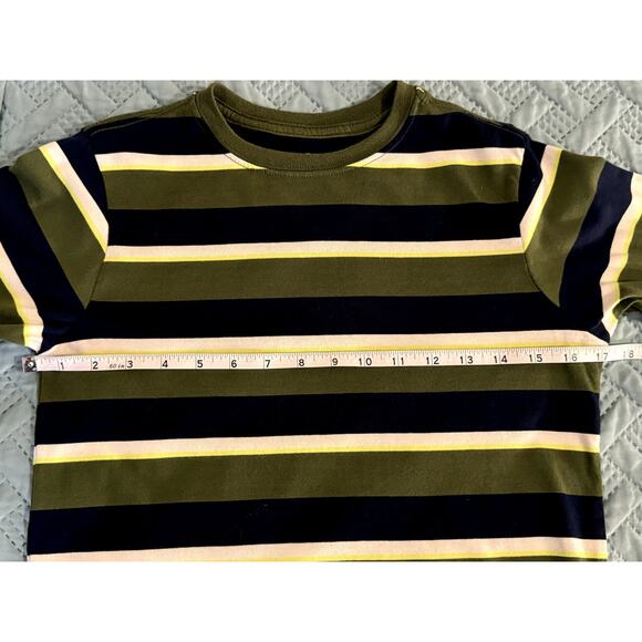 WONDER NATION YOUTH STRIPED SHORT SLEEVE CREW NECK T-SHIRT SIZE LARGE 10-12 - Picture 5 of 6